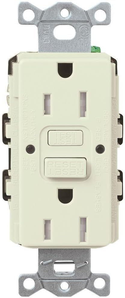 Lutron Claro 15-Amp Tomada Duplex com GFCI à Prova de manipulação - Biscuit

Espero ter ajudado! Se precisar de mais alguma coisa, é só chamar.