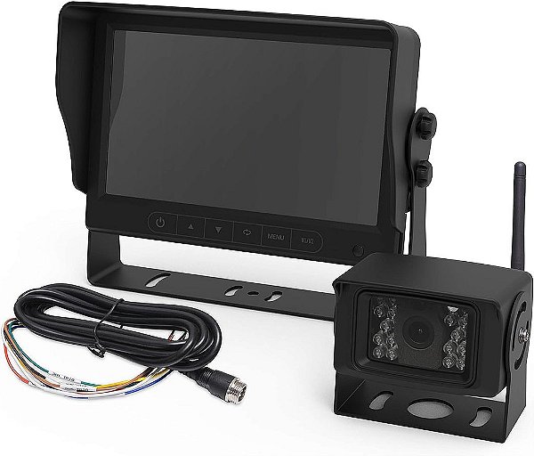 Sistema de câmera sem fio colorida LCD ECCO K7000B-WK de 7