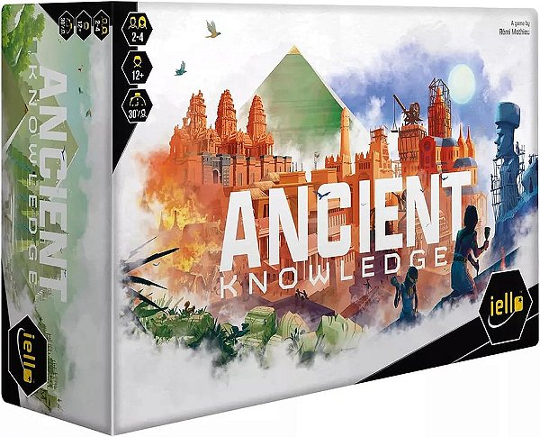IELLO: Conhecimento Antigo - Jogo de Cartas de Estratégia, Construção de Tabuleiro, Idade 12+, 2-4 Jogadores, 30 Min por Jogador.