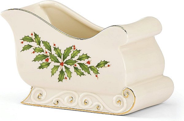 Travessa para Doces de Natal Lenox 886160, 1,40 LB, Vermelho e Verde