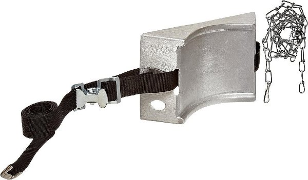 Suporte de parede de cilindro de alumínio Talboys 717 com alça e corrente, 1,875 de comprimento x 8,125 de largura x 4,625 de altura (972047)