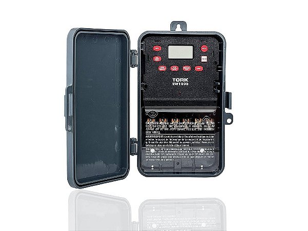 Chave de tempo de 7 dias com controle multipropósito da Série EW, 120-277 VAC de entrada, 1 canal, saída de contato seco DPST