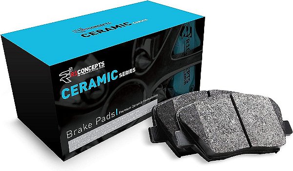 Pastilhas de Freio Traseiras da Série Cerâmica R1 Concepts com Calços de Borracha e Aço | Serve nos modelos Lexus SC300 (1992-2000), Lexus SC400 (1992-2000), Lexus GS300 (1993-199