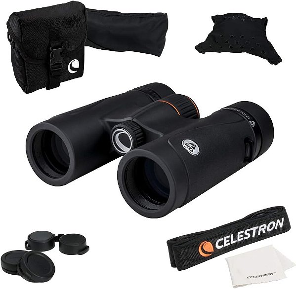 Celestron - Binóculos TrailSeeker ED 8x32 - Binóculos compactos ED para observação de aves e atividades ao ar livre - Binóculos com lentes objetivas ED - Óptica totalmente multi-revestida de banda larga - Pr