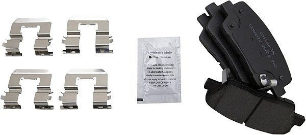 Jogo de pastilhas de freio traseiro TRQ Posi Ceramic para Entourage Genesis Santa Fe Sedona
