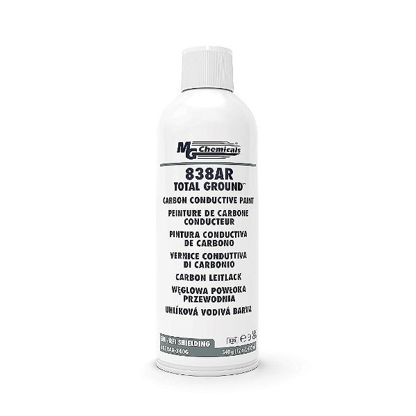 MG Chemicals - 838AR-340G 838AR Tinta Condutiva de Carbono Totalmente Terra, Lata de Spray Aerosol de 12 oz