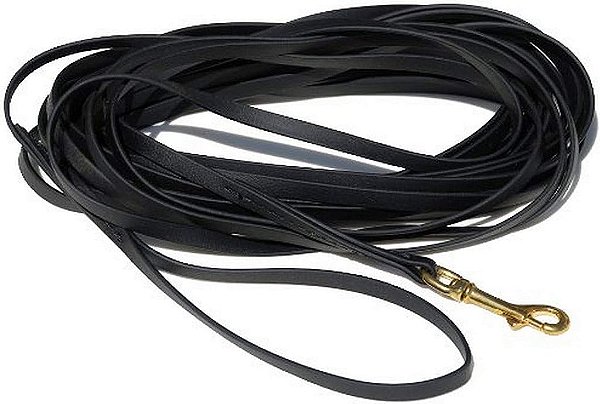 Linha longa de Biothane Signature k-9, 33 pés x 3/8 polegadas, preto