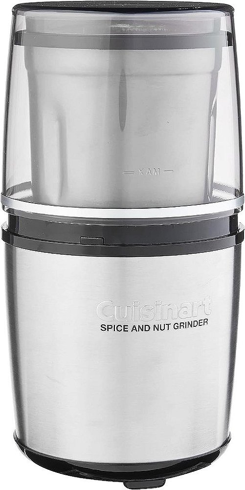 Moedor Elétrico de Temperos e Nozes Cuisinart SG-10, Aço Inoxidável/Preto, Mini