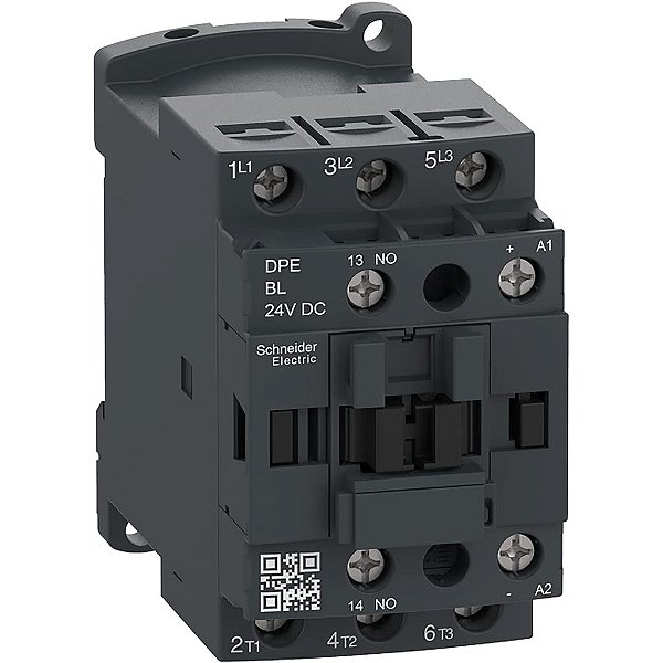 Contator Schneider Electric DPE12BL Easy TeSys IEC 24VDC Bobina | Contator para HVAC e AC, Compressores, Bombas e Mais com Terminais de Parafuso, 1/3HP 115V-1Ph, 1HP 230