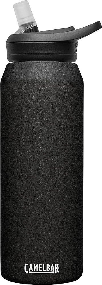 Garrafa de água CamelBak eddy+ com canudo 32oz - Aço inoxidável isolado, preto