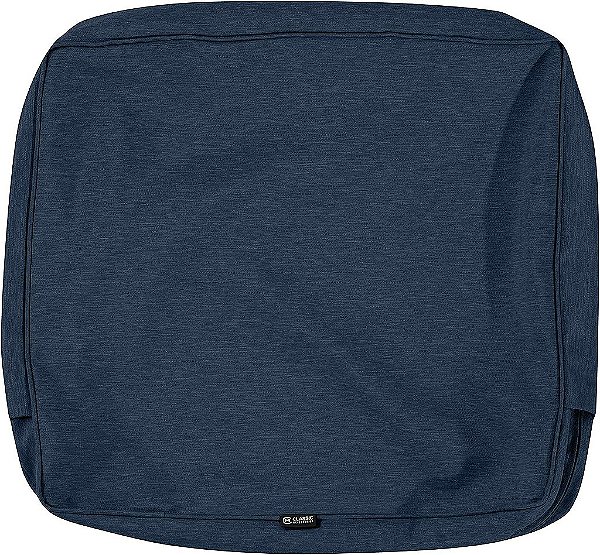 Capa de almofada  para lounge de pátio Classic Accessories Montlake FadeSafe FadeSafe, resistente à água, 21 x 15 x 4 polegadas, Heather Indigo, capa para almofada de móveis de pátio.