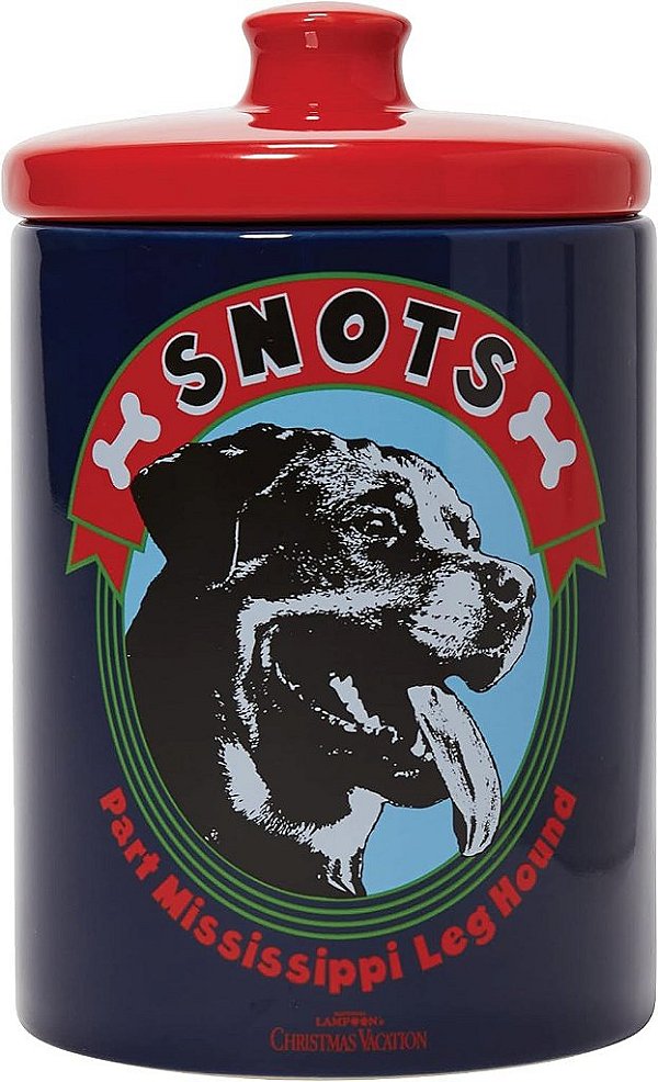 Departamento 56 Férias de Natal Lampoons do National Lampoon's Snots O Pote de Armazenamento de Biscoitos para Cachorro, 7.5 polegadas, Multicolorido.