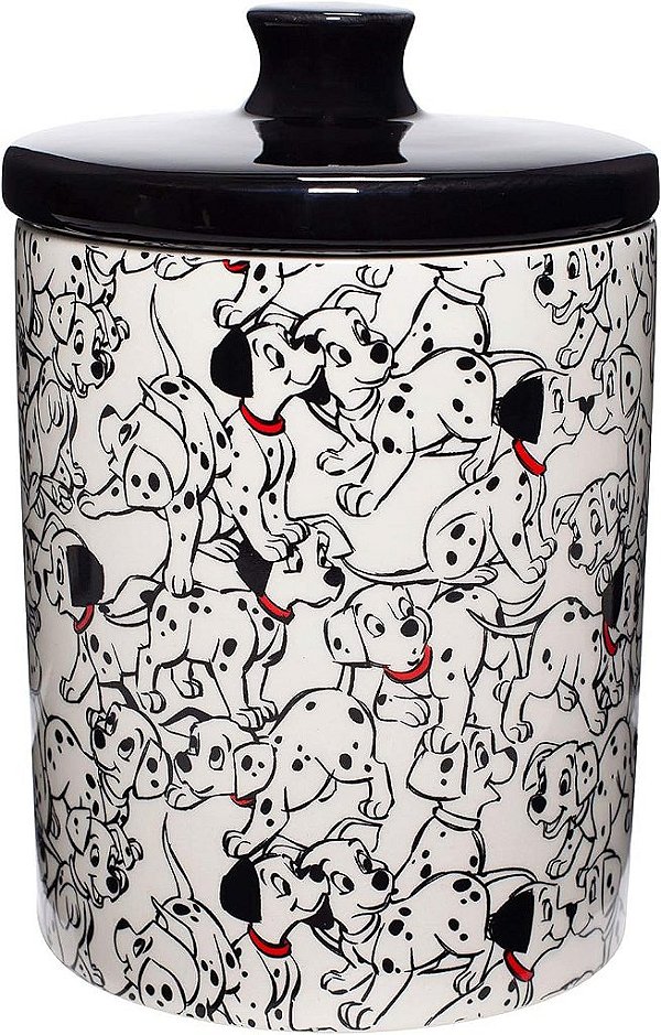 Enesco Disney Cerâmica 101 Dálmatas Pote de Guloseimas Cookie Jar, 7.25 Polegadas, Multicolorido