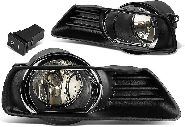 Farol de neblina DNA MOTORING FL-ZTL-138-SM com interruptor Lado do motorista e do passageiro Melhorar a visibilidade [Compatível com Camry 07-09 Não se encaixa em modelos SE]