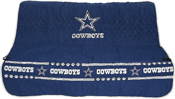 Capa de assento para carros da NFL Pets First - DALLAS COWBOYS à prova d'água, antiderrapante, a MELHOR capa de assento para animais de estimação licenciada para CÃES e GATOS