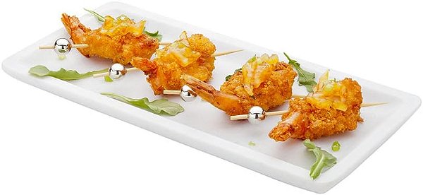 Bandeja de Servir de Mármore Restaurantware Marmo 9,8 pol x 4,7 pol, 1 Bandeja de Alimentos de Mármore com Veios Naturais - Resistente a Arranhões, Bordas Altas, Bandeja