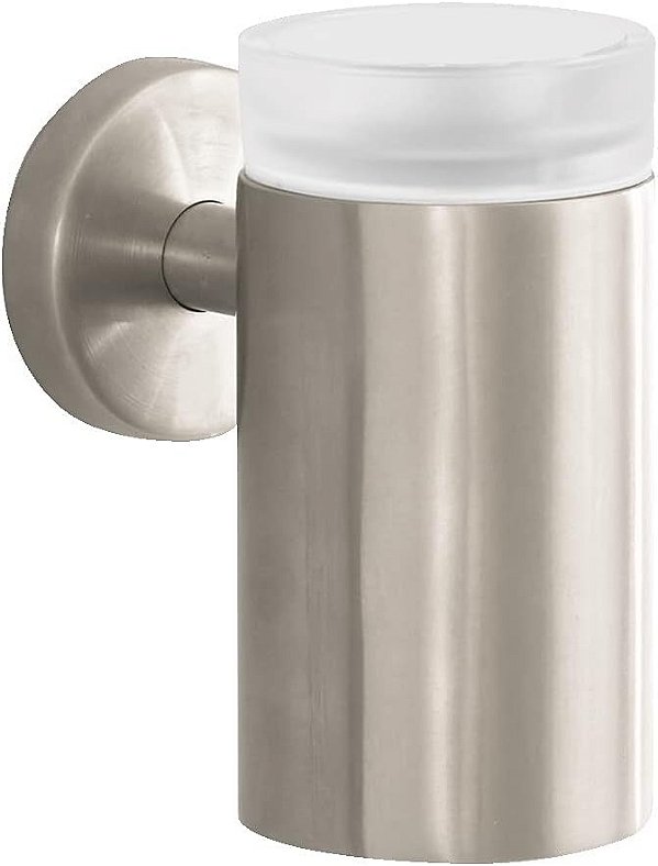 Copo de Parede hansgrohe Instalação Fácil 5 polegadas Acessórios Modernos Coordenados em Níquel Escovado, 40518820