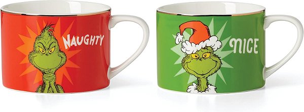 Canecas Lenox 894171 Feliz Grinchmas Travesso e Bonzinho