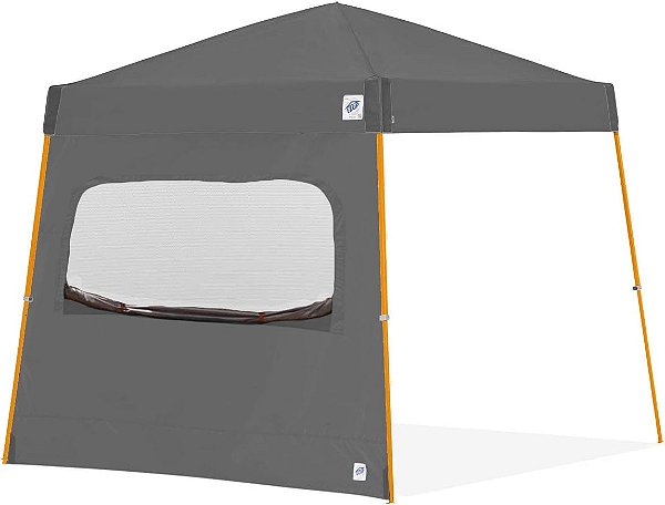 E-Z UP Parede Lateral Única com Janela Telada, Serve para Perna Angular de 10', Anexo de Presilha Truss, Cinza (Toldo/ABRIGO Não Incluído)