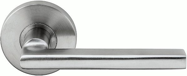 Alavanca de Porta Redonda INOX RA243L462-32D, 2-3/8 Polegadas de Recuo, Aço Inoxidável Acetinado