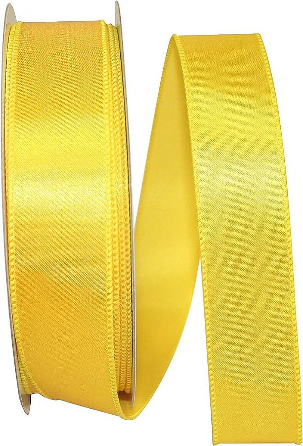 Fita de Borda com Fio de Cetim Reliant Ribbon 92575W-079-09K, 1-1/2 Polegadas x 50 Jardas, Amarelo