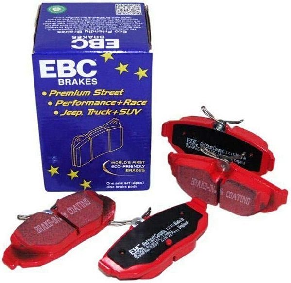 Pastilhas de freio cerâmicas de baixa emissão de poeira EBC Brakes DP31637C Redstuff