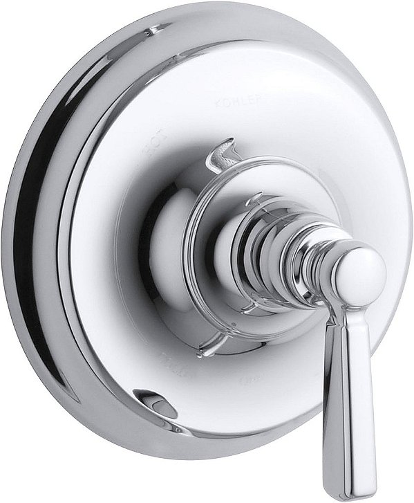 KOHLER TS10584-4-CP, Bancroft Rite-Temp válvula de acabamento cromado polido com alavanca de metal, tamanho único