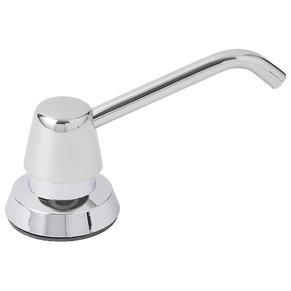 Distribuidor de sabonete líquido de enchimento superior manual Bobrick 34 fl oz (1L) de capacidade de sabonete líquido, bico de 4 polegadas giratório livre para balcões de banheiro público, acabamento