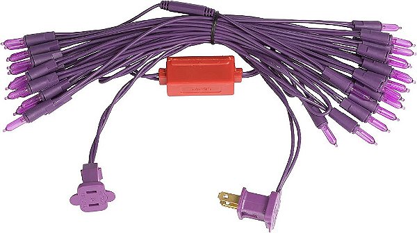 Vickerman 50 Luz LED Roxa Dura-Lit Mini Luzes, Fio Roxo