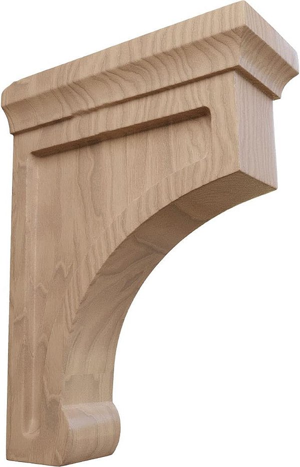 Suportes de madeira médios Gomez Ekena Millwork BKTW02X06X08GOGM, 2 1/2L x 6P x 8A, Mogno