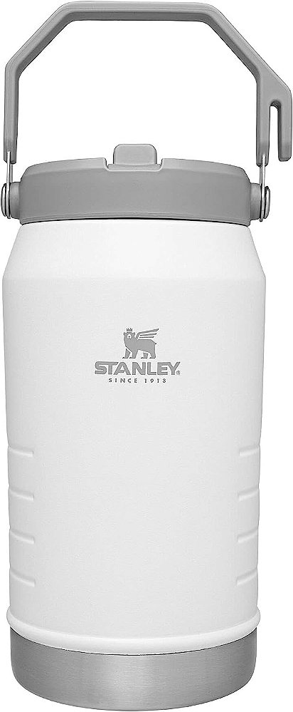 Caneca de aço inoxidável STANLEY IceFlow com canudo, Garrafa de água isolada a vácuo para casa, escritório ou carro, Copo reutilizável com canudo à prova de vazamentos.