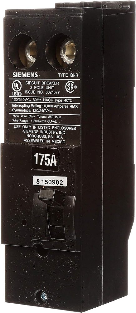 Siemens QN2175R 175A Disjuntor de Circuito Duplo de 120/240 Volts tipo QNR de 10Kvoirres Siemen