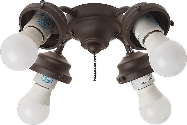 Companhia de Ventiladores Hunter, 99143, Suporte para Quatro Luzes em Bronze Novo