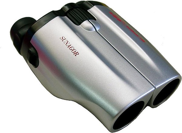 Binóculos de Zoom Compacto Sunagor 25-110x30, Prata/Preto
