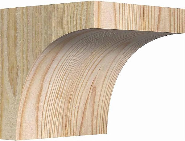 Peça de madeira trabalhada Ekena Millwork COR06X06X06HUN00RDF 6W x 6D x 6H Huntington Rough Sawn, Abeto Douglas