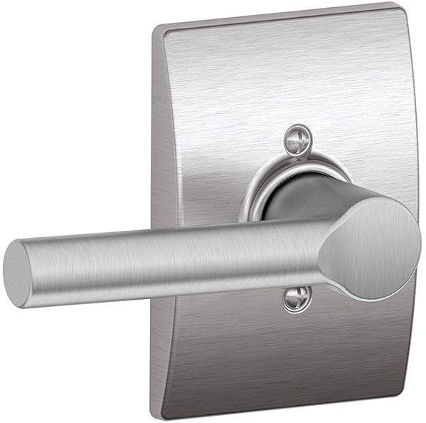 Maçaneta SCHLAGE Broadway com guarnição Century, fechadura sem giro, cromo acetinado (F170 BRW 626 CEN)