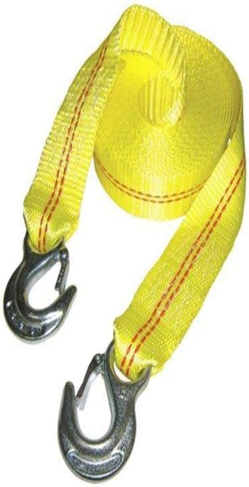 Fita de reboque e recuperação de veículo de emergência Keeper - 2” x 25’ - Peso máximo do veículo 5.000 lbs e resistência à quebra de 12.000 lbs.