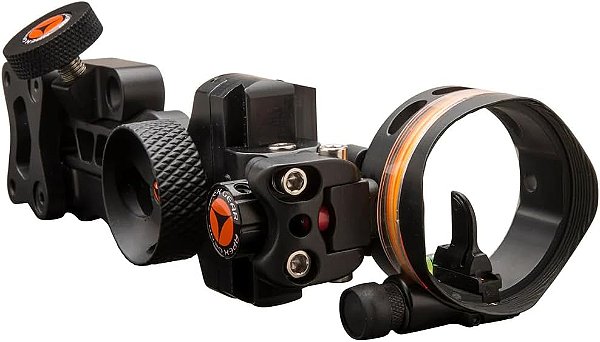 Visão de arco Apex AG2311BD Covert Dovetail 1 Pino .010/.019, preto, mão esquerda/direita