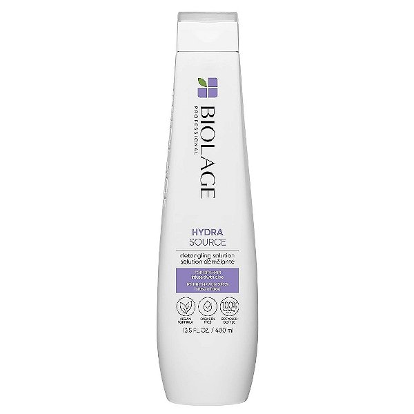 Solução Desembaraçadora Biolage Hydra Source | Desembaraça e Controla o Frizz e o Arrepiado | Renova a umidade | sem Parabenos | Para Cabelos Secos | Vegano | Livre de Crueldade