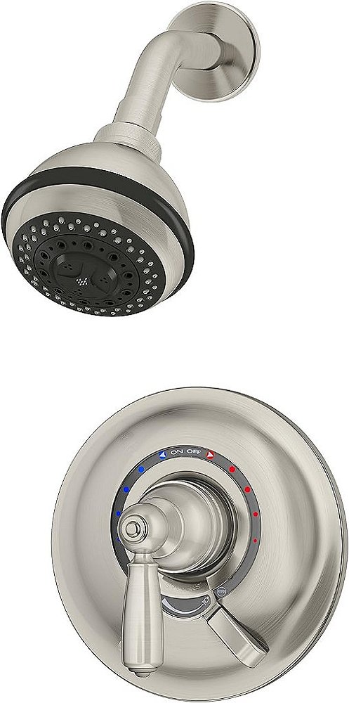 Symmons S-4701-STN-1.5-TRM Allura Único Cabide 3-Spray Chuveiro com Controle de Volume Secundário em Níquel Satinado - 1.5 GPM (Válvula não incluí