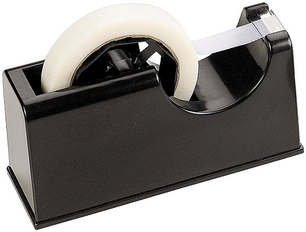 Dispensador de Fita Resistente 2 em 1 Officemate 1 polegada e 3 polegadas, preto (96699)