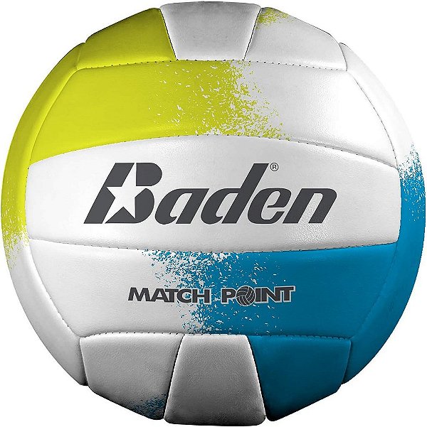 Baden Match Point Bola de Vôlei Acolchoada de Couro Sintético para Recreação ao Ar Livre no Quintal + Bola para Acampamentos Universitários de Todos os Tamanhos Oficiais para Todas as Idades (Tamanho