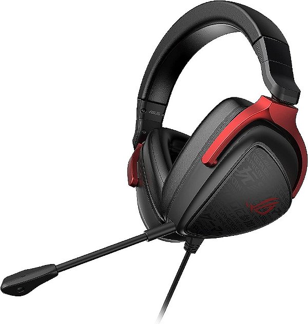 Fone de ouvido para jogos com fio ASUS ROG Delta S Core (Leve 270g, Som Surround 7.1, Drivers de 50mm, Microfone Certificado Discord, 3.5mm, para PC, Switch, PS4, PS5,