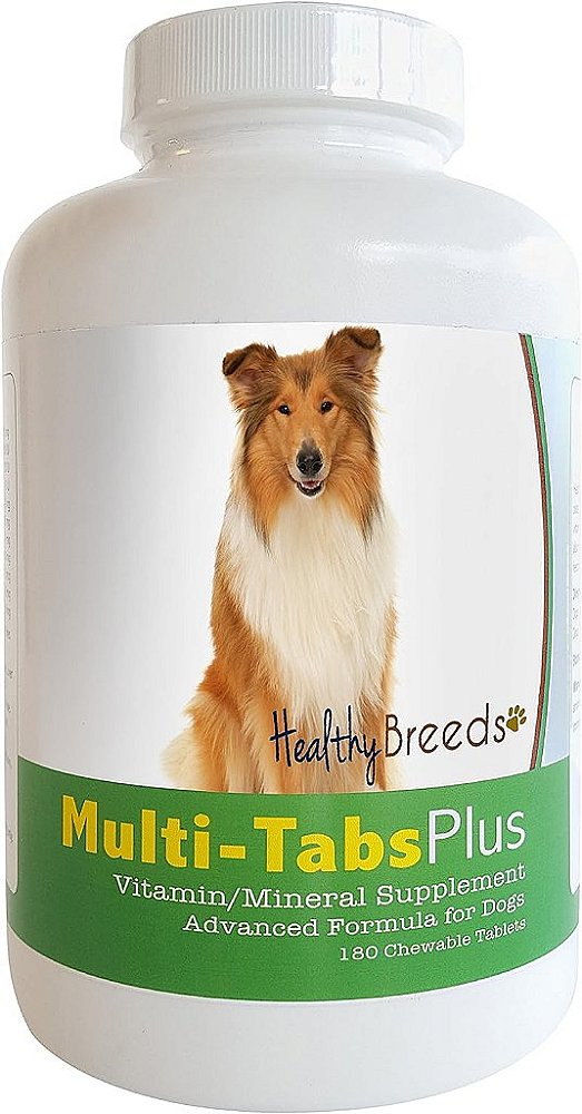 Suplemento mastigável saudável para Collie da Healthy Breeds com 180 comprimidos.