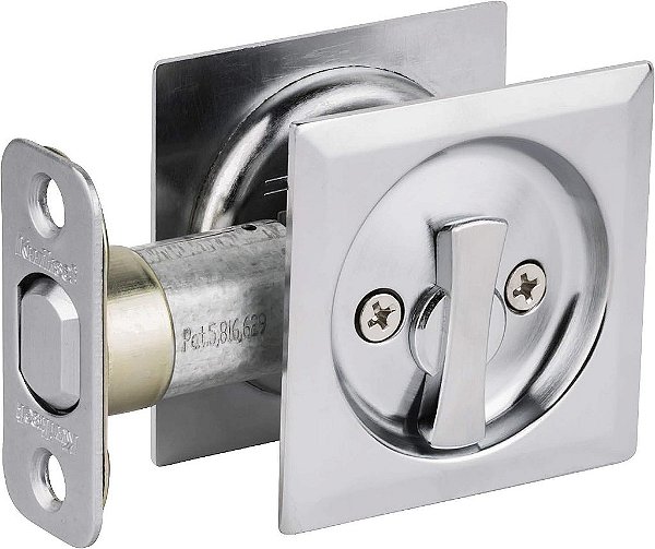 Fechaduras de bolso Kwikset 335SQT-26D, privacidade, cromado acetinado