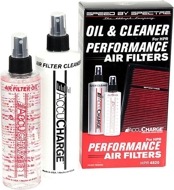 Sistema de lubrificação de filtro de ar de precisão Accucharge da Spectre Performance HPR4820