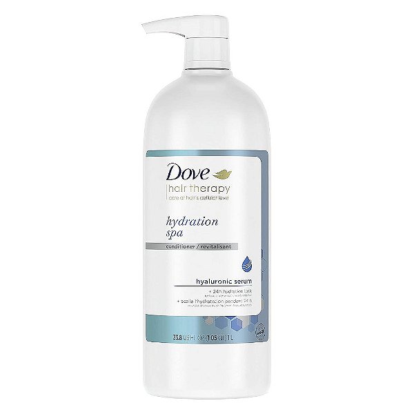 Condicionador Dove Hidratação Spa para Cabelos Secos Condicionador com Soro Hialurônico 33.8 oz