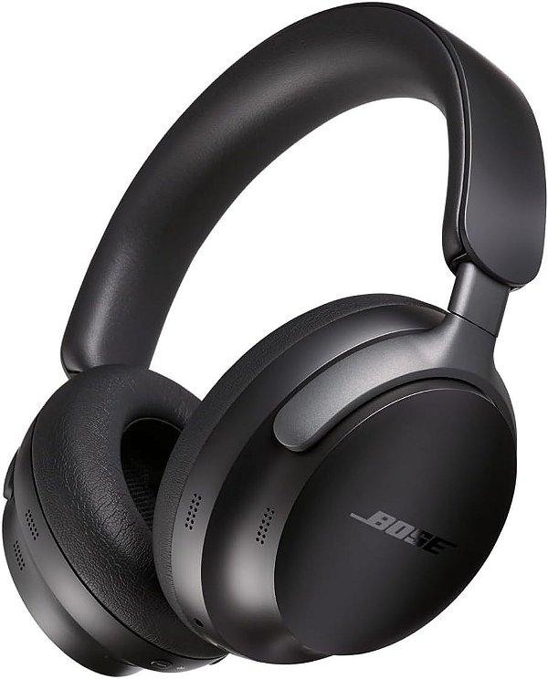 Novos fones de ouvido sem fio com cancelamento de ruído Bose QuietComfort Ultra, com áudio espacial, fones de ouvido over-ear com microfone, até 24 horas de duração de bateria, preto.