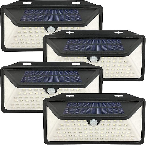 Luzes Solares Himalayan Glow para Exteriores, 100 Luzes de Parede LED com 3 Modos, À Prova d'Água IP65, Luzes de Segurança Fáceis de Instalar para Porta da Frente, Quintal, Gar
