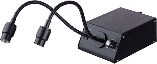 Luzes de LED para Microscópio de 2 Lâmpadas Grandes AmScope LED-2M Duplo com Haste Flexível